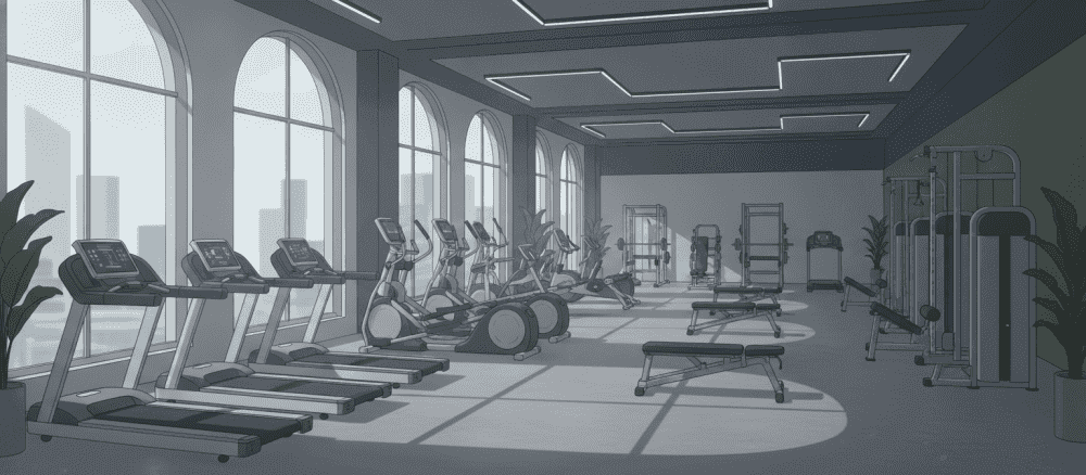 Le fitness en salle après le travail
