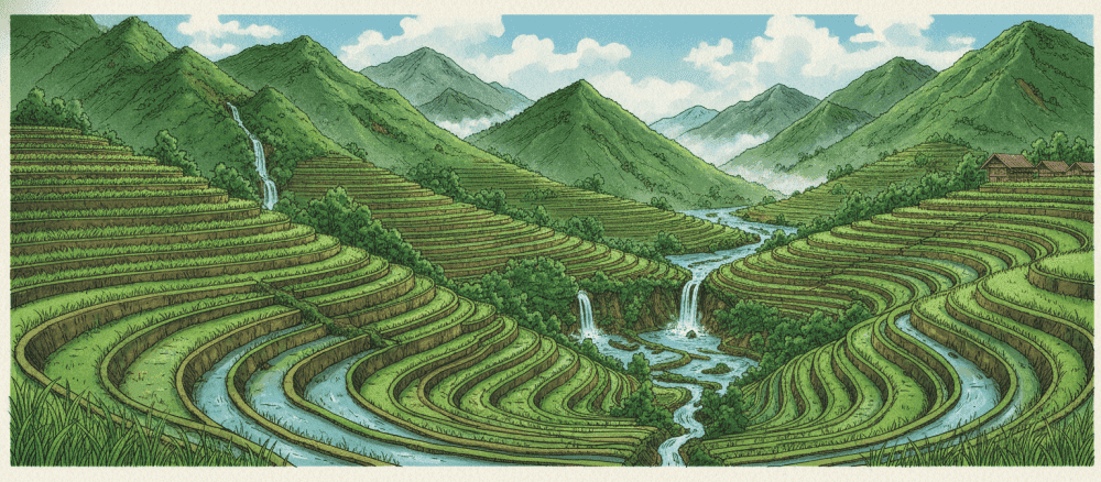 Vẻ đẹp của ruộng bậc thang ở Sapa