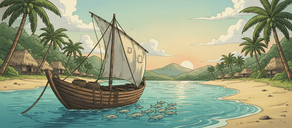 A pesca tradicional no mar