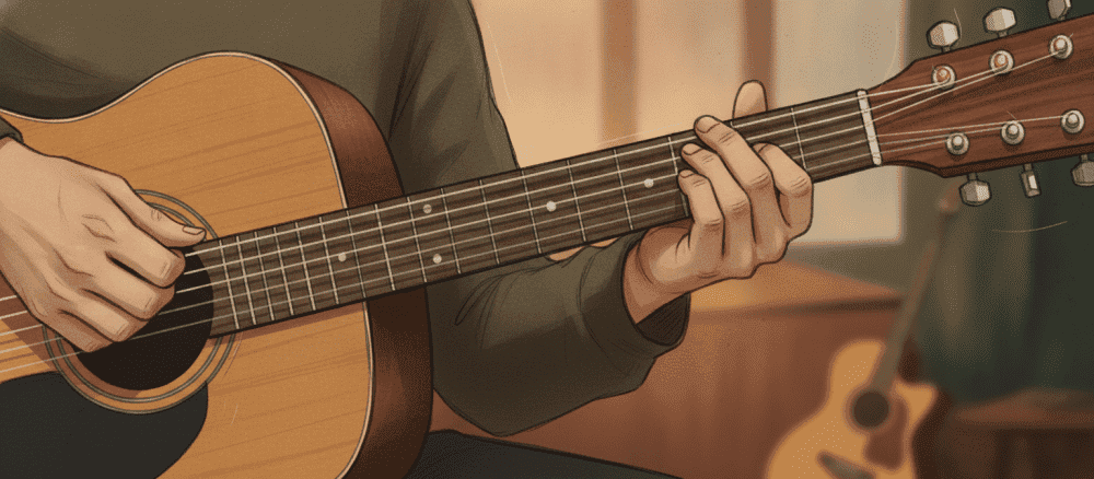 Leren spelen op een gitaar