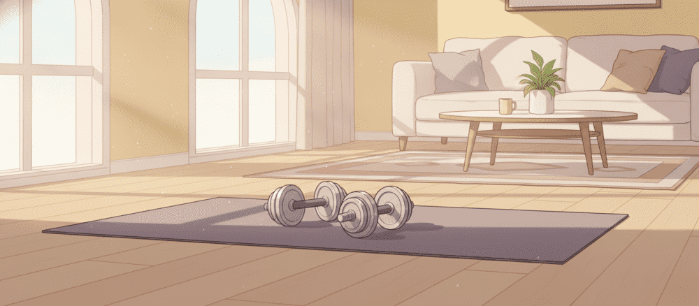 Uma rotina simples de exercícios em casa