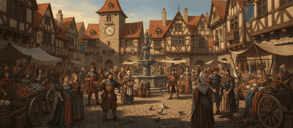 Handel auf dem alten Marktplatz
