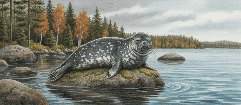 Saimaannorppa elää Saimaalla