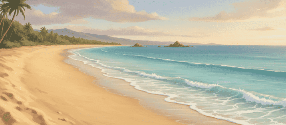 Um dia relaxante na praia