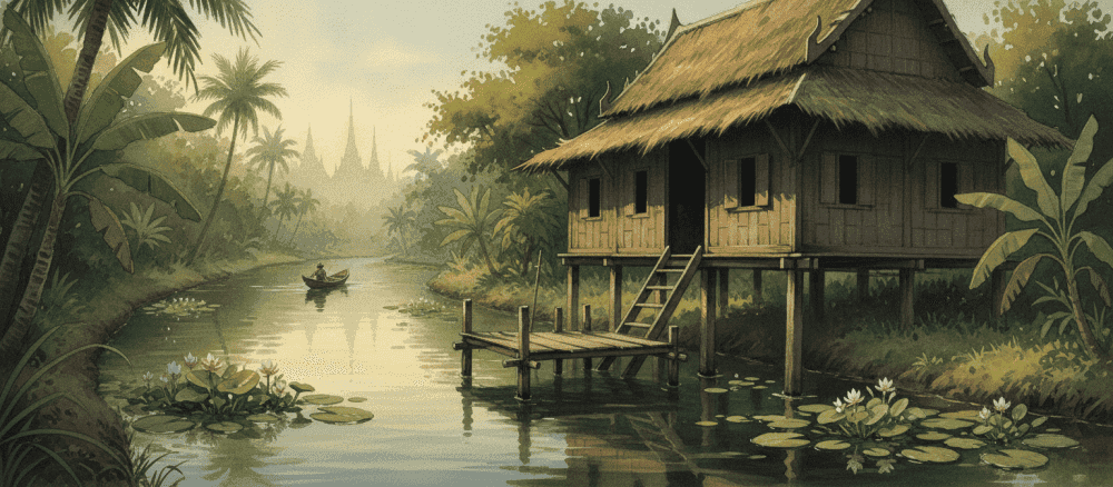 บ้าน(bâan) ไม้(máai) ใน(nai) อดีต(à-dìit) .